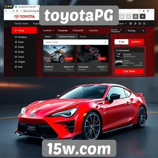 Análise da interface do usuário no site toyotaPG
